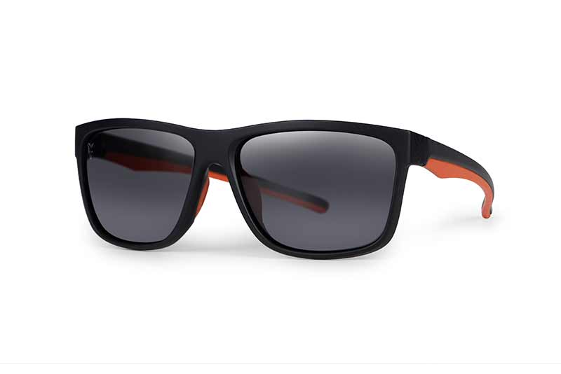 Fox Collection Black Orange Shades - Brown Lens