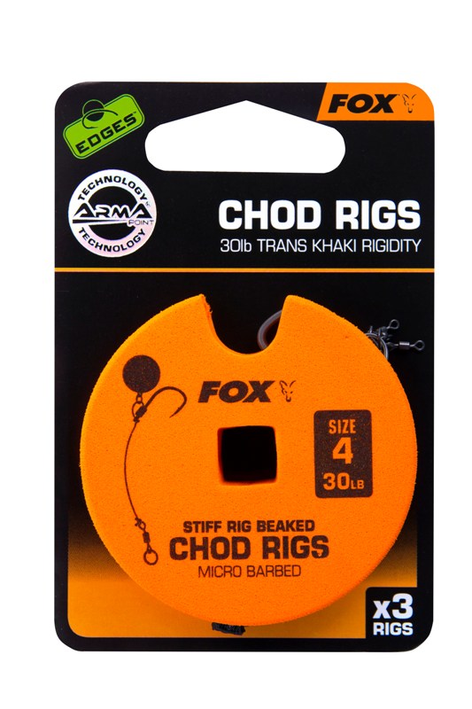 FOX STIFF CHOD RIG STANDARD X2 30lb Size4