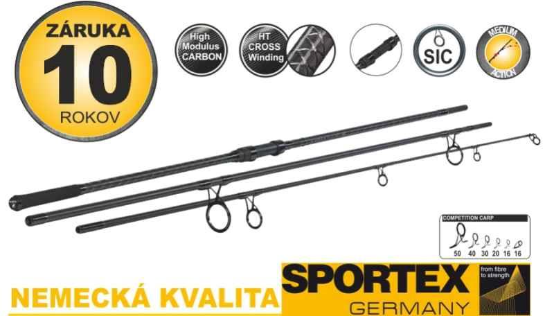 SPORTEX Kaprárske prúty Competition Carp CS-4, 3-diel 365cm / 3,25lbs