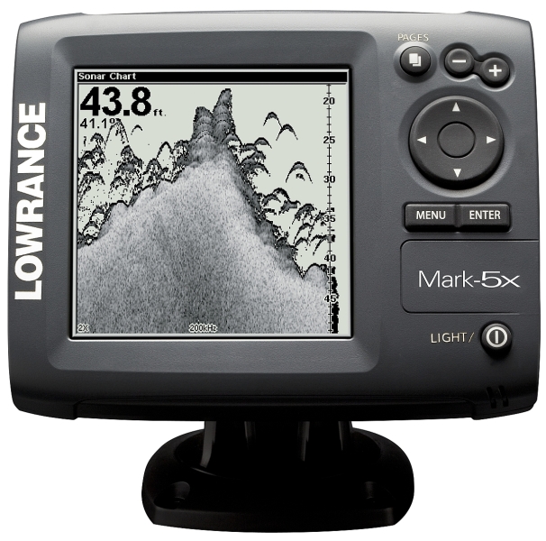 Lowrance Mark-5x PRO - dvojlúčový sonar 60° a 120° sonar+sonda