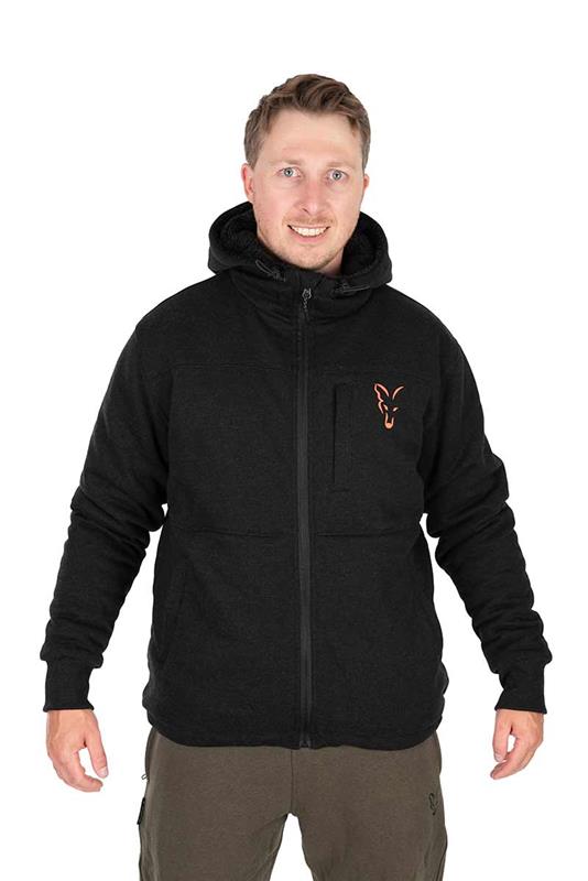 Fox Collection Sherpa Jacket Black & Orange XXXL