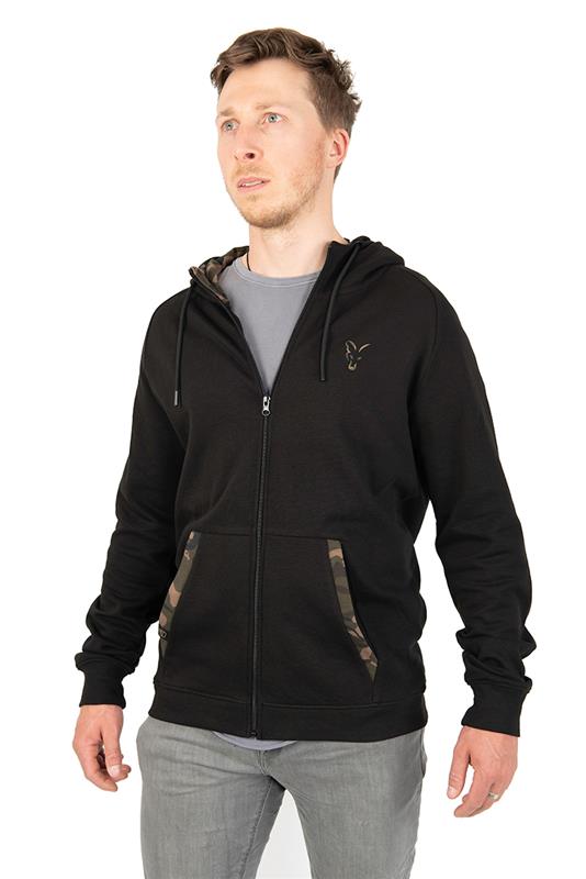 Fox LW Black/Camo Print Zip Hoody XXL