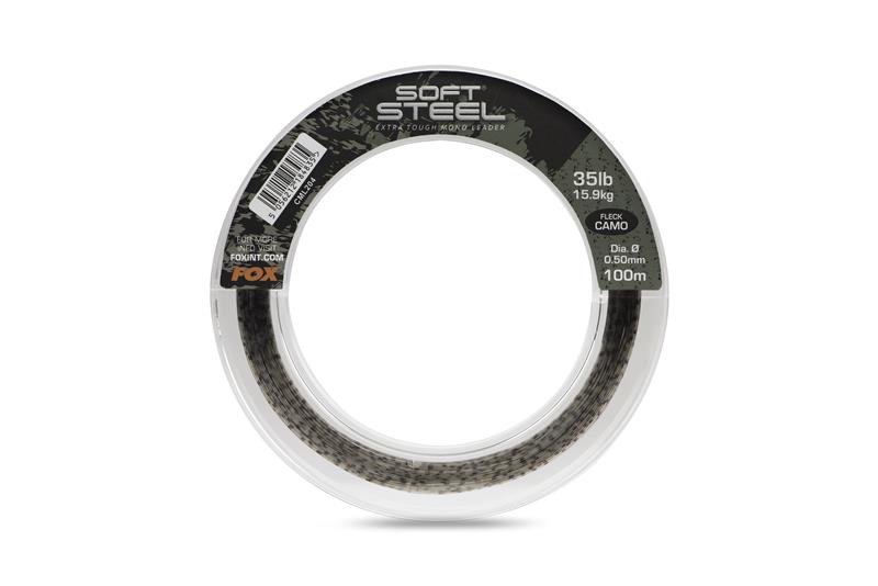 FOX Soft Steel Fleck Camo Leader 60lb (27.3kg) 0.70mm x 80m