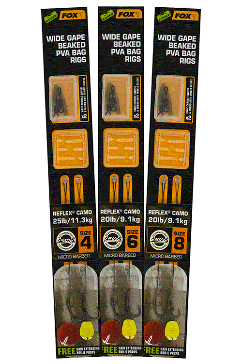 Fox Náväzce Edges Wide Gape Beaked PVA Bag Rigs 2 ks