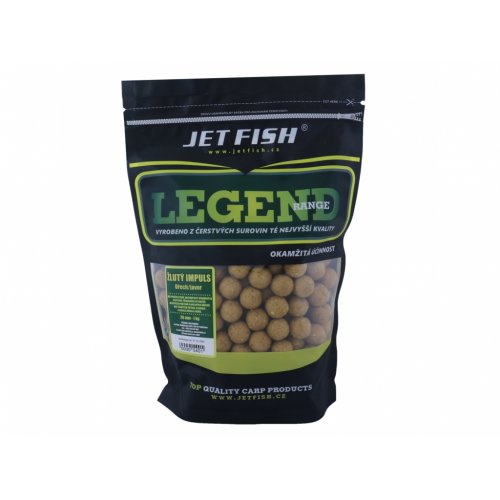 Boilies LEGEND ŽLTÝ IMPULS ORECH/JAVOR 20mm/1g