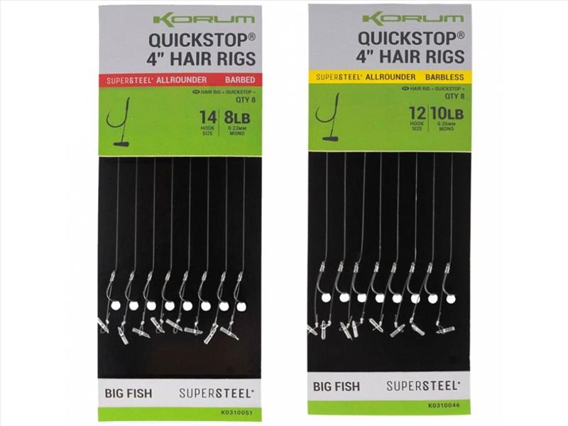 Korum BIG FISH QUICKSTOP HAIR RIGS Barbed - 10 cm