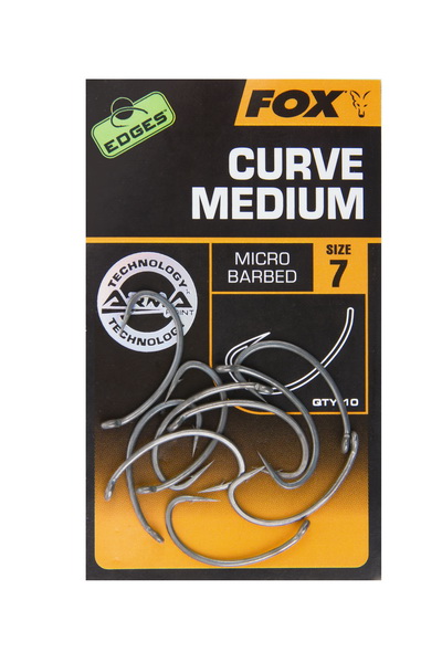 FOX CURVE SHANK MEDIUM Size 8B BARBLESS